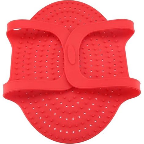 Protector térmico de silicona de grado alimenticio,elevador de pavo resistente,tapete de cocina antiadherente para aves (rojo) (1/2)