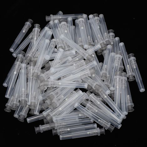 100 seringues jetables pour irrigation endodontique dentaire, à aiguille et orifice latéral fermé (27G, incision latérale) (1/5)