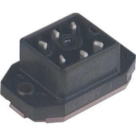 Aufbaustecker mit Flansch und Lötkontakten Schwarz GO 60 FAV M Pole:6 932 918-100-1 Hirschmann Inhal