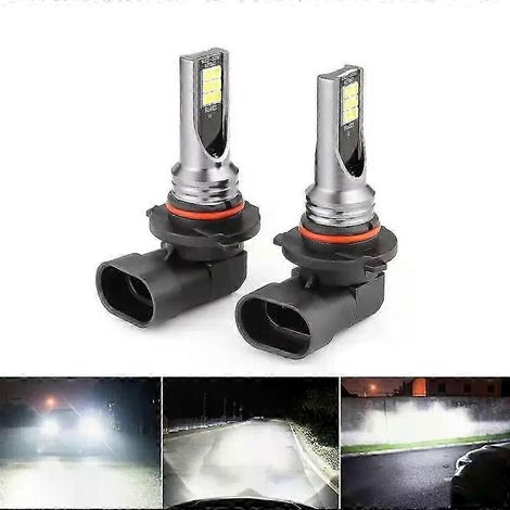 2 ampoules LED H8 H9 H1 H3 H11 9005 Hb3 9006 Hb4 pour phares antibrouillard de voiture, blanc 6000k, feu de jour (H3) (1/5)