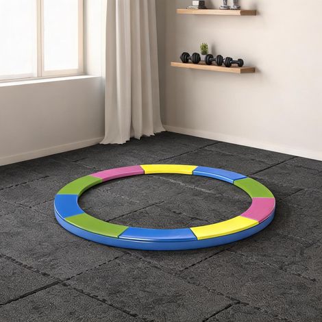 Protection de trampoline ronde 305 cm couvre-ressorts multicolore (1/5)