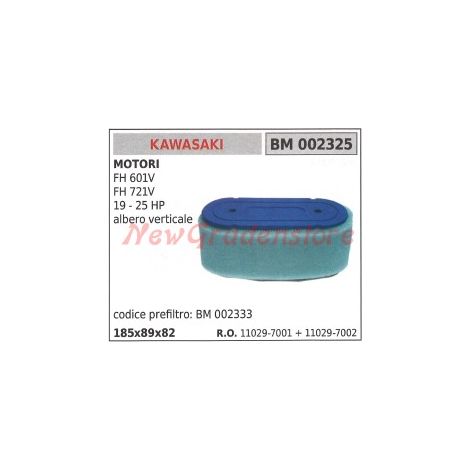 Filtro de aire KAWASAKI motor FH 601V 721V 19 25 CV eje vertical 002325