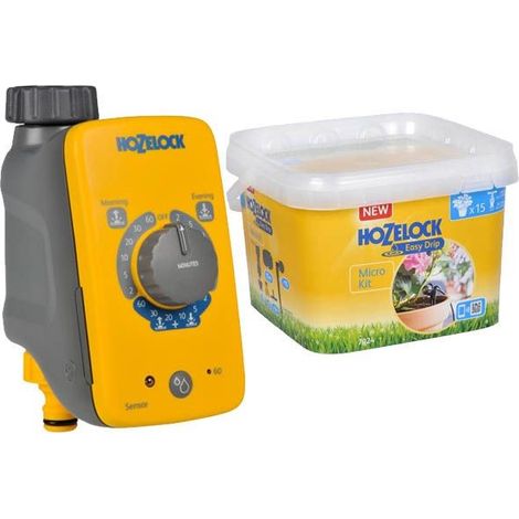 Hozelock 2212 Sensor Controller Water Timer Electronic 7024 Easy Drip Micro Kit (1/4)