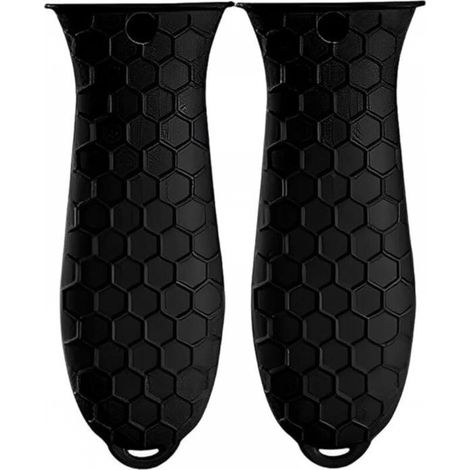 2 Pièces Support de Poignée Chaude en Silicone et Support de Poignée en Silicone Manchon de Poignée de Poêle en Fonte Poignée de Manchon de Pot (1/5)