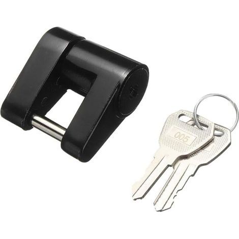 Caravan Security Locks, for Safe and Durable Protection Against Theft, Unisex Metal Locksmith Tools, Trailer Lock, Black