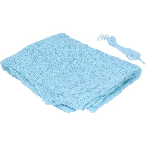 Ensemble bandeau et lange extensible pour nouveau-né, accessoire photo pour bébé, bleu (1/5)