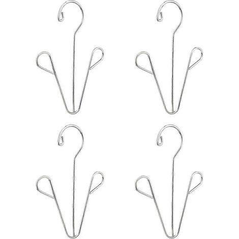 Lot de 4 supports à chaussures suspendus en acier inoxydable pour la maison (argenté)-Silver (1/4)