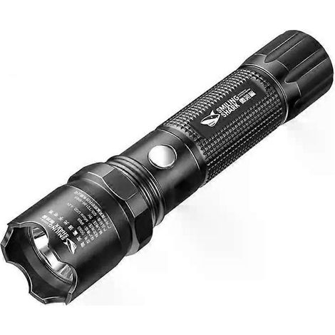 Online Store - Lampe torche LED d'extérieur rechargeable par USB, lampe de secours portable haute luminosité longue portée, lampe torche de camping à lumière puissante. (1/5)
