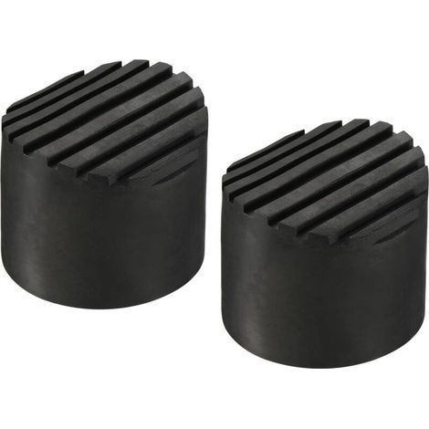 2Pcs Patin, Caoutchouc Antidérapant, Noir 64mm, Pour Échelle Télescopique (1/5)