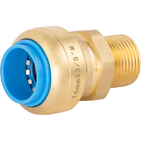 1 raccord automatique, push, cuivre per multicouche, ø16 mâle 12x17, plomberie eau potable (1/4)