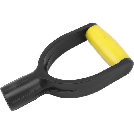 Manche de pelle renforcé silicone poignée D 32mm diamètre intérieur jaune noir remplacement outil de creusage ratissage (1/5)
