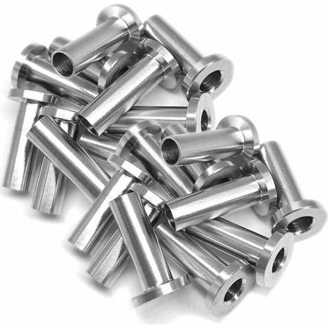 Manchons de Protection Inox 3/16 Pouce pour Garde-corps Câble et Poteaux Bois – Lot de 20 (1/4)