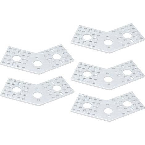 5 supports en alliage d'aluminium Plaques à trous pour robots, pièces de fixation d'équipement d'ingénierie, motif de grille 3108-0002-0003 (1/5)