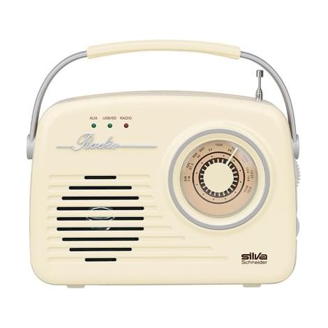 Silva Schneider Mono 1965 Kofferradio UKW AUX, USB wiederaufladbar Beige