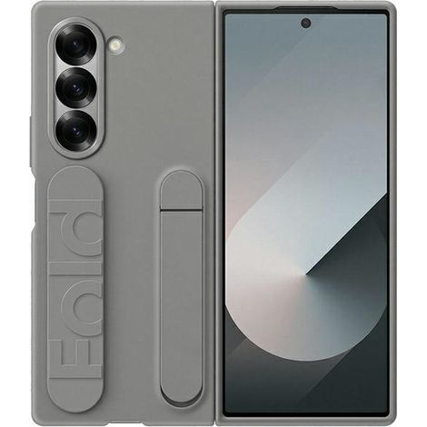Custodia con supporto e cinturino per Samsung Galaxy Z Fold6, colore grigio.