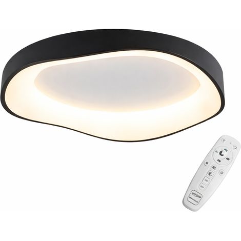 Plafoniera LED 48W 3040LM Dimmerabile con Telecomando, Luce Indiretta Perimetrale Calda Fredda e Naturale, 50cm, Soffitto Moderno, IP20