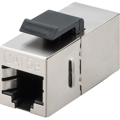 Keystone Modul RJ45 Kupplung/Verbinder CAT 5e, STP, 15,95 mm breit, 2x RJ45-Buchse (8P8C). (1/3)
