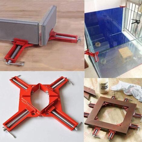Lot de 4 pinces d'angle pour le travail du bois, angle droit de 90 degrés, étau réglable en bois, pince à onglet pour cadre photo, meuble d'aquarium (1/5)