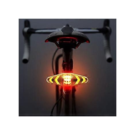 LED-Fahrradrücklicht mit Blinkern, kabelloser Fernbedienung, wiederaufladbar, verschiedene Funktionsmodi, wasserdicht, Warnlicht für Mountainbikes und Rennräder.