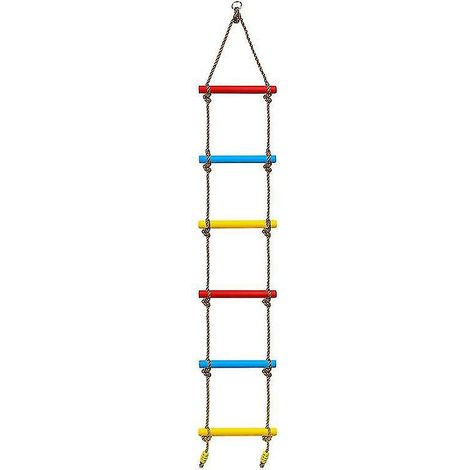 Échelle avec mousquetons, échelle de corde pour enfants, échelle d'arbre, balançoire à grimper, échelle de corde à bascule Scrollsqy (1/4)