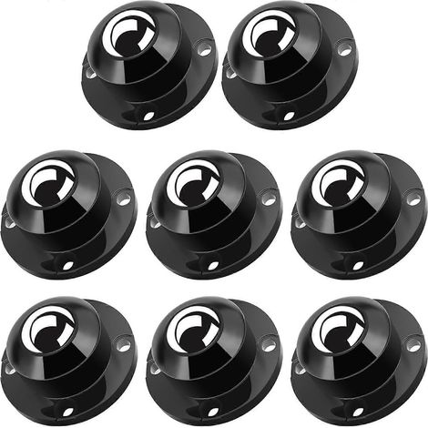 Lot de roulettes pivotantes auto-adhésives à 360° pour meubles, roues universelles en acier de 1 pouce, capacité de charge de 26 lb par roue, roulettes à profil bas pour bureau, cuisine, (1/5)