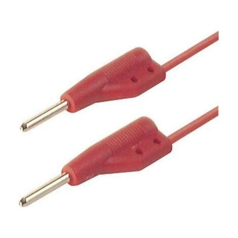 SKS Hirschmann MVL 2/25 rt Cavo di misura [Spina 2 mm - Spina 2 mm] 25.00 cm Rosso 1 pz.