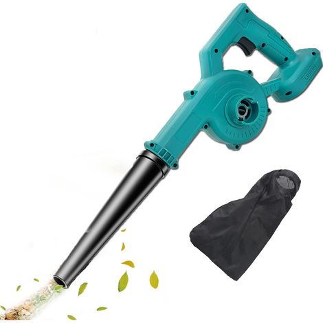 Electric leaf blowers,Heavy Duty Cordless Leaf Blower Handheld 2in1 Air Leaf Blower Vacuum Clear Gardens, Patios, Gutters, Driveways –Lightweight (No Battery)-Compatible with Makita Battery