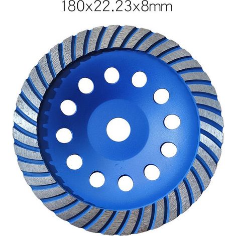 Disque Meule Diamant 180 à Poncer Béton Granit Pierre. Meule poncage surfacege Meuleuse 180 Professionnelle- (1/4)