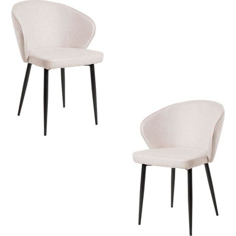 Packs Sillas Comedor - Pack 2 Sillas Zalva Tela - Beige (1/5)