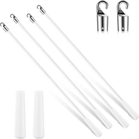 Barre pivotante pour store vénitien en PVC de 43 cm, poignée à crochet en alliage, accessoires pour tringle, accessoires pour rideaux