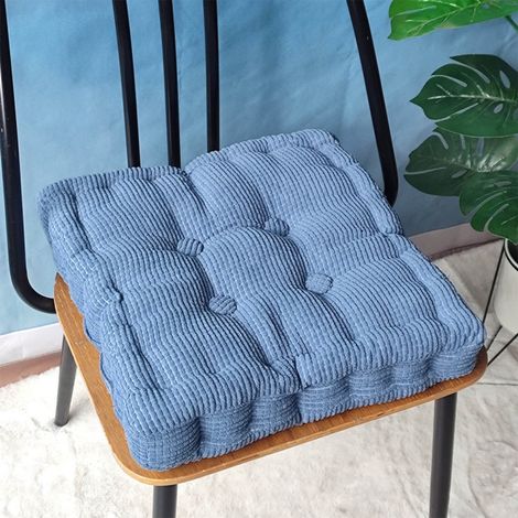 Coussin De Siege En Velours Cote - Rembourrage En Coton Perle - Conception Renforcee A 4 Points - Pour Tatami Ou Chaise - 1 Piece (1/5)
