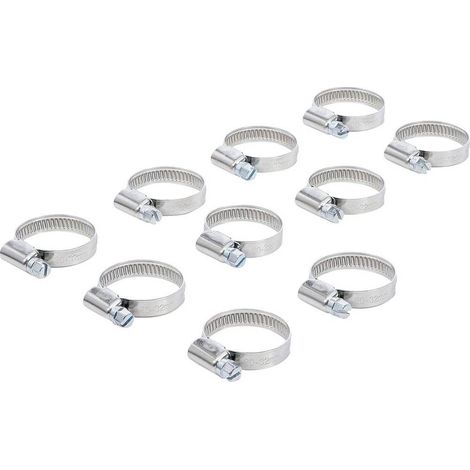 Colliers Inoxydables 10 pcs 20 x 32 mm - Résistants et Durables, Acier - D-Work