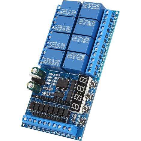 Carte relais PLC Pro Mini 8 canaux 12 V CC avec temporisateur pour Arduino