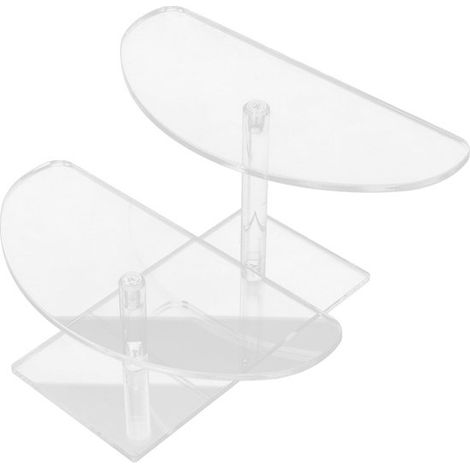 Transparenter, zweistöckiger Acryl Displayständer, Schmuckständer und Aufbewahrungsständer, robustes Acryl mit glatter Oberfläche, multifunktiona (1/5)