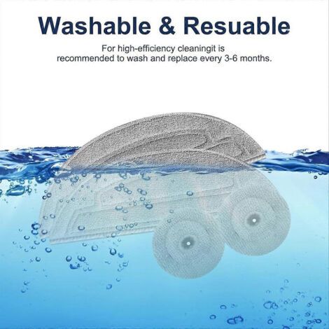 NALOOKAMIC Chiffons de nettoyage en microfibre pour accessoires d'aspirateur robot S8 MaxV Ultra / S8 Max Ultra