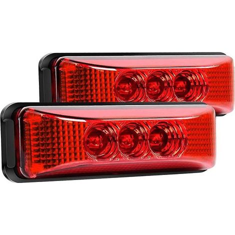 2pcs-12v Rouge Piranha 3led High Brightness Truck Side Lights Compartment Signal Marker Lights (1/4)