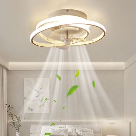 40cm Ceiling Fan with LED Light – Stepless Speed Control, Remote Control, Quiet Variable Speed Motor for Bedroom and Living Room (1/5)