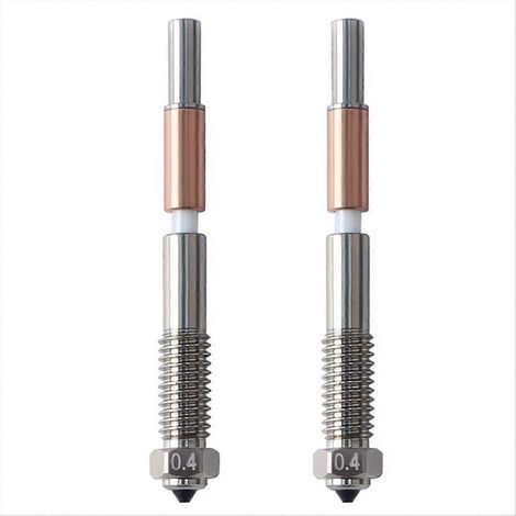 Packung mit 2 QIDI Plus4 Bimetallspitzen mit integrierter Keramikisolierung und Schnellmontage, 0,4 mm Durchmesser und beständig gegen hohe Temperaturen. (1/5)