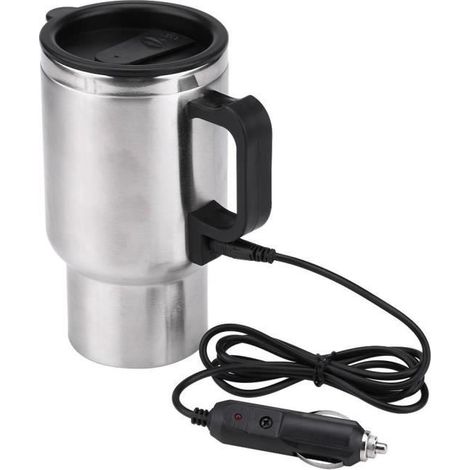 Tasse de chauffage de voiture électrique intelligente - SONEW - 450ml - Acier inoxydable - 120W - Gris (1/4)