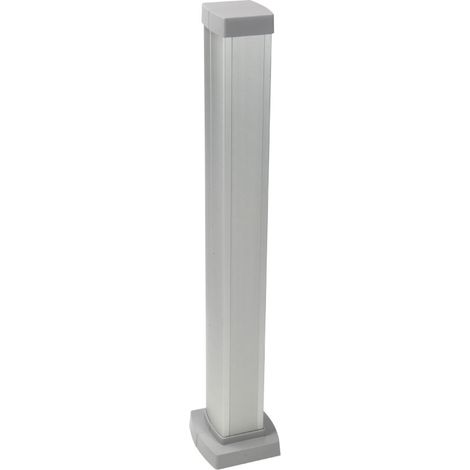 Colonnette 1 Compartiment 2 Faces à Clippage Direct PLANET WATTOHM Logix Hauteur 68cm couvercle en Aluminium - PW32316