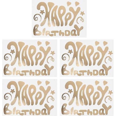 Lot de 5 autocollants ballons d'anniversaire pour fête d'anniversaire (1/3)
