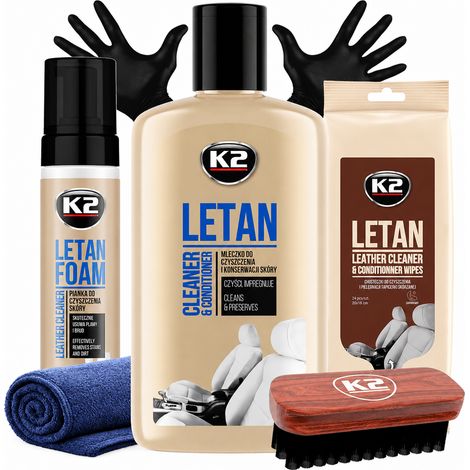 Kit de limpieza y cuidado de la tapicería de cuero del volante K2 Letan (1/5)