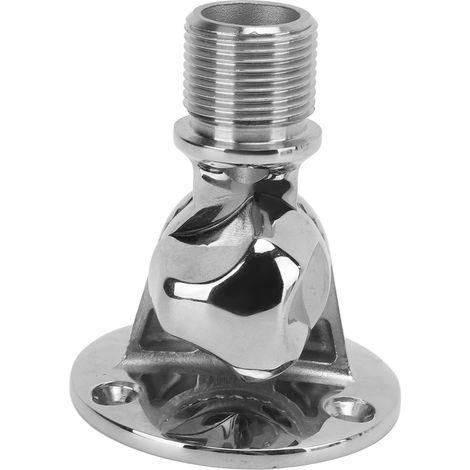 Support de montage d'antenne marine 25mm/1,0 pouce fileté en acier inoxydable 316 poli, support orientable 180° pour antenne bateau (1/5)