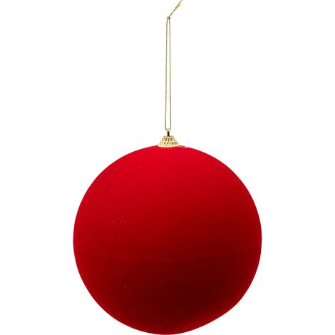 Déco Sapin Boule de Noël XL D 15 cm Rouge - Feeric Christmas