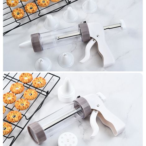 DIY-Backset für Zuhause: Kekspistole und Düsen, Set (6 Düsen + 13 Dekorationen) (1/5)
