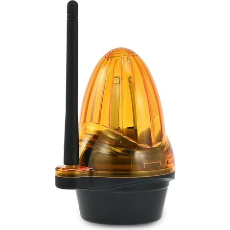 Feu Clignotant Lampe d'Avertissement Universel pour Motorisation Portail 12V-265V AC/DC Feu Stroboscopique de Sécurité à LED Ambre Compatible avec Moteurs de Portail Coulissant/Battant (1/4)