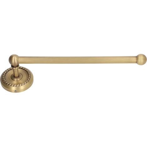 Porte-serviettes vintage cuivre, barre unique torsadée, patère murale pour salle de bain, hôtel, maison, cuisine (1/5)