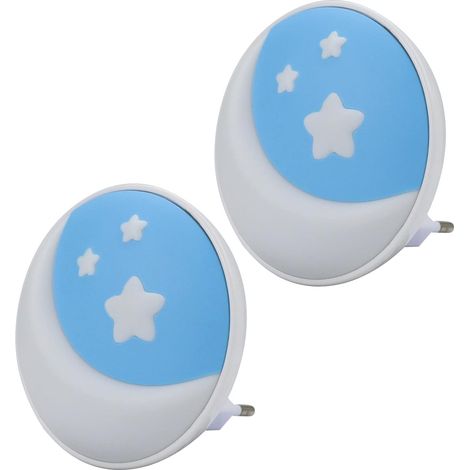Veilleuse bébé avec prise électrique [Lot de 2], Lampe de chevet LED compacte à détecteur de luminosité pour chambre d'enfant