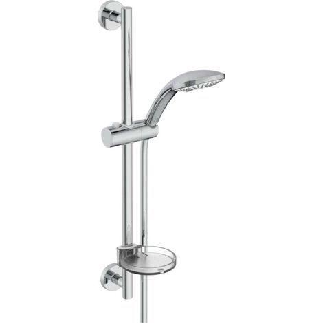 Ideal Standard Idealrain - Conjunto de alcachofa de ducha, barra y manguera, 3 chorros, cromo BD915AA (1/3)