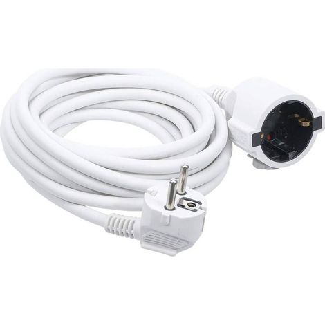 Câble de Rallonge 5 m - 3 x 1,5 mm2 - Protection IP20 - Usage Électrique Sécurisé - D-Work